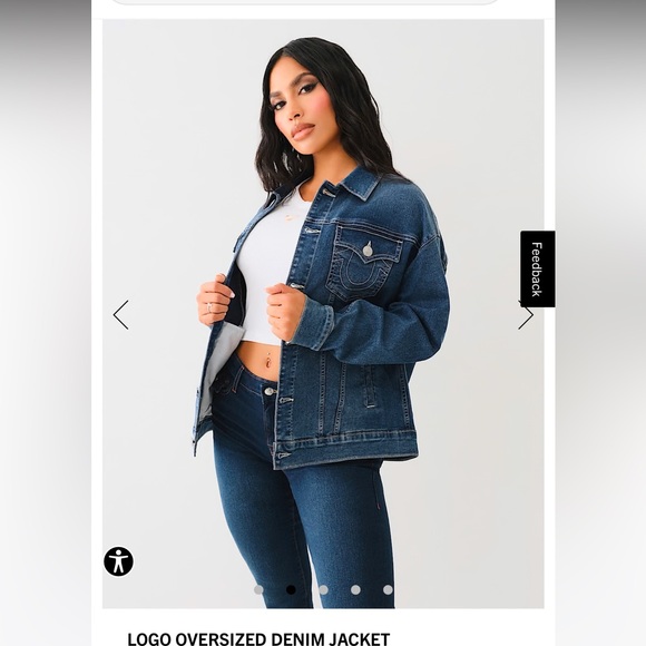 TRUE RELIGION OVERSIZED DENIM JACKET - Picture 3 of 13